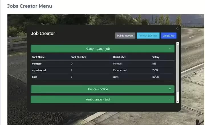 FiveM Jobs Creator | ESX v4.0